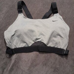 NIKE Dri-Fit Sports Bra Black & Gray Size L